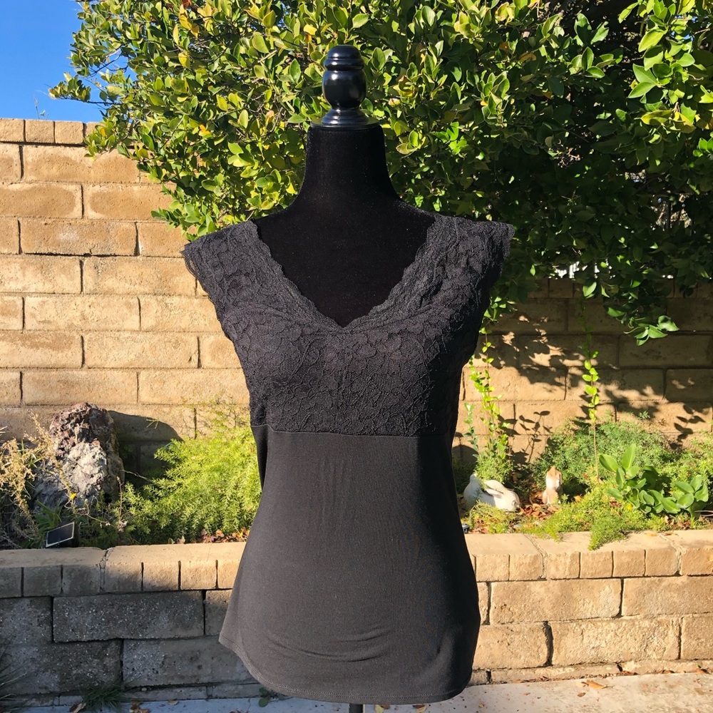 SOLD Black lace top by Express